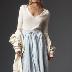 Daily Practice by Anthropologie Long-Sleeve Twofer Midi Dress - Small